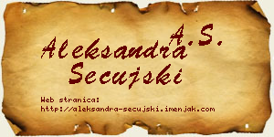 Aleksandra Sečujski vizit kartica